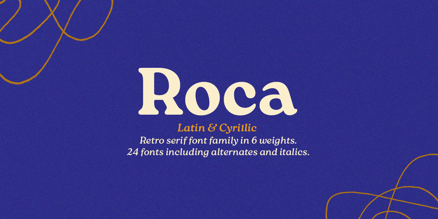 Пример шрифта Roca #1